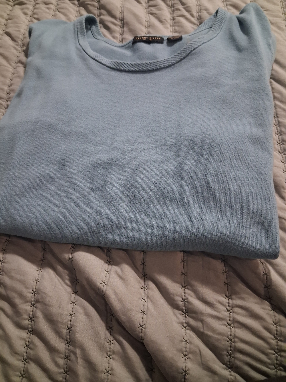 JEANNE PIERRE Light Blue Crewneck Sweater for Women